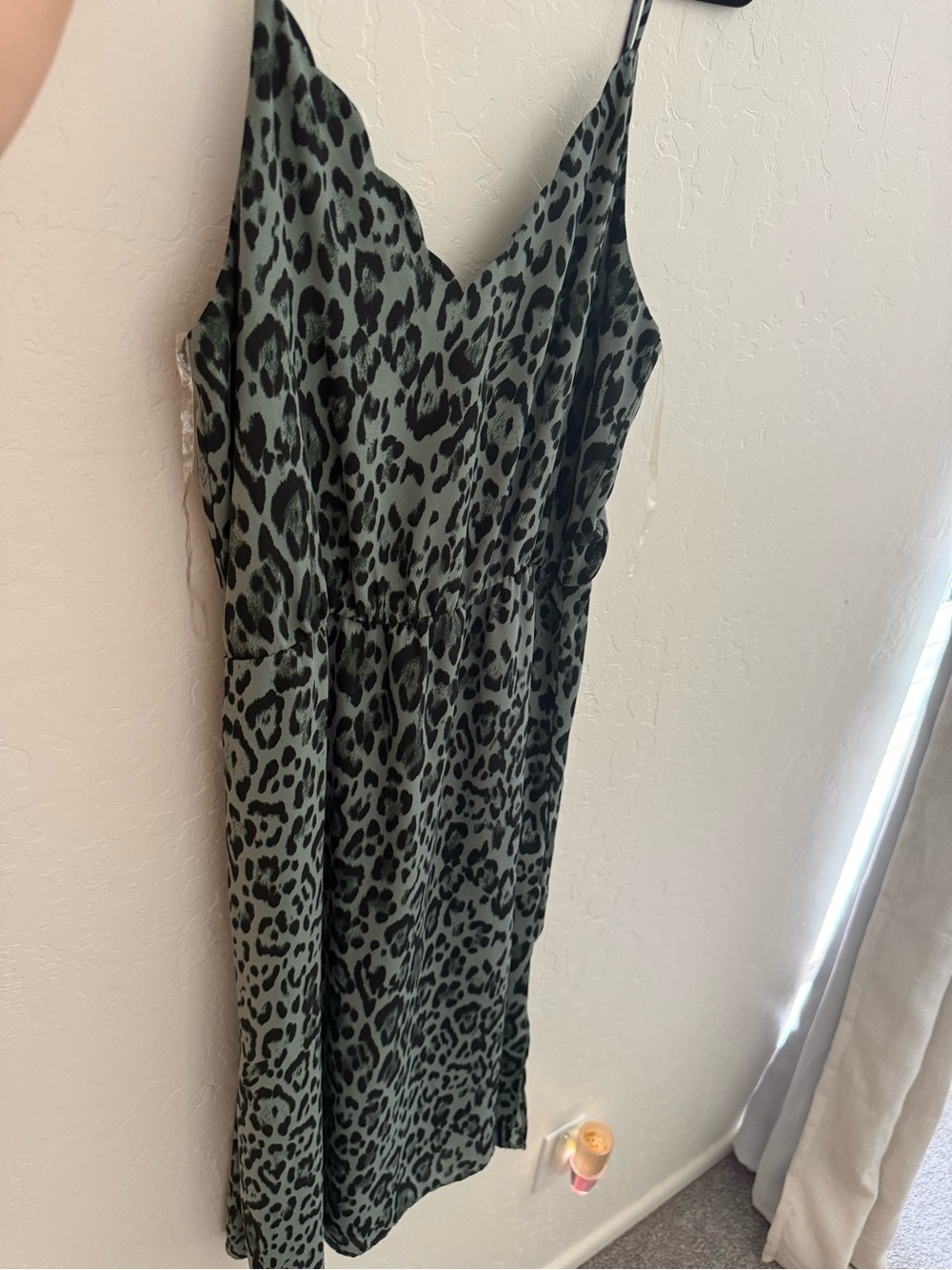 Socialite Olive Leopard-Print Midi Slip Dress